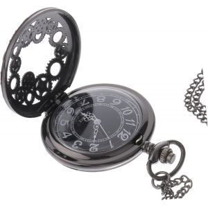 Montre De Poche Montres Numériques Pour Hommes Rétro Montre Gousset Ancienne Montre Homme Montre Collier Vintage Montres Pour Hommes Colliers Montre Chaine Vintage Plastique Black - Neuf
