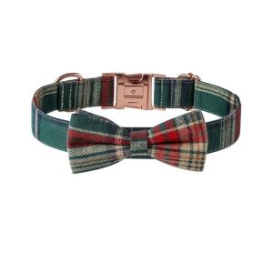 Collier Élégant Pour Chien Avec Noeud Papillon Amovible - Réglable Pour Petits, Moyens Et Grands Chiens - Design Confortable Et Durable - Neuf