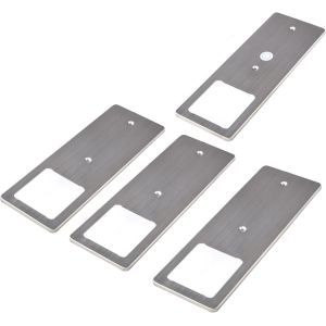 kalb | Luminaires d'agencement LED acier inoxydable bross&eacute; 5W- lampe de cuisine tr&egrave;s plate avec fonction de variation tactile spot encastrable,1 set blanc chaud - Neuf