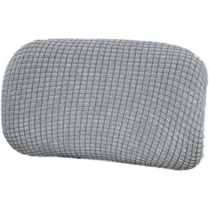1 Housse De Coussin &Eacute;lastique Pour Chaise De Bureau-Housse D'appui-T&ecirc;te-Imperm&eacute;able-Anti-Salissure-Anti-Poussi&egrave;re-Pour Chaise D'ordinateur-Gris Clair - Neuf