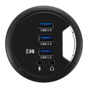 Hub USB 3.0 7 ports avec interface audio et chargeur USB - Neuf