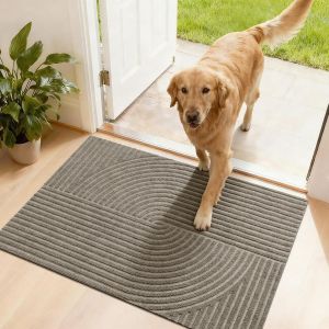 Subzonal-Tapis Entr&eacute;e Int&eacute;rieur 50x80cm, Antid&eacute;rapant Et Absorbant, Paillasson Attrape-Poussi&egrave;re, Tapis De Porte Profil Bas Et Lavable En Machine Pour Entr&eacute;e, Cuisine,Chambre, Couloir - Beige - Neuf