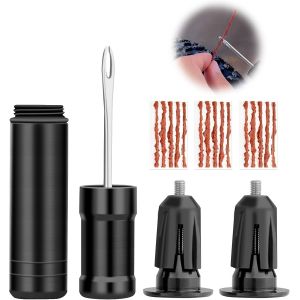 Letnerny-Kit De Réparation Tubeless, Crevaison Velo De Ensemble Essentiel Avec 15 Bandes De Caoutchouc, Réparation De Pneu De Vélo Kit Réparation Pneu Tubeless Cyclisme Pour Vélo De Route Et Vtt - Neuf