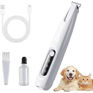 Tondeuse Pour Chien Et Chat Ultra Silencieuse Coupe-Patte Professionnel Avec Led & Usb-C Anti-Vibrations, Rechargeable Et 100% &Eacute;tanche Pour Poils, Griffes, Oreilles Et Visage - Neuf