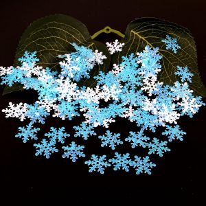 Lot 600 confettis flocons de neige,flocons de neige,dcoration de table d'hiver,dcoration de Nol,dcoration de table pour Nol,fte de Reine des neiges,mariage,anniversaire,dcoration de vacances,bleu 2 cm - Neuf