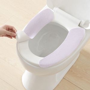 Violte Lot De 4 Paires De Tapis De Toilette En Velours Antibactérien Et Auto-Adhésif, Faciles À Transporter Et Découpables, Pour La Maison, Les Voyages, Les Futures Mamans Et Les Personnes Âgées - Neuf