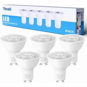 Cheng-Ampoule Led Gu10,7w(&Eacute;quivalent Halog&egrave;ne 50w), Sans Scintillement Spot 550 Lumens,Nature Blanche 4000k,Non Dimmable,Ac 220-240v,Angle De Faisceau 120&deg;,Lot De 5 - Neuf