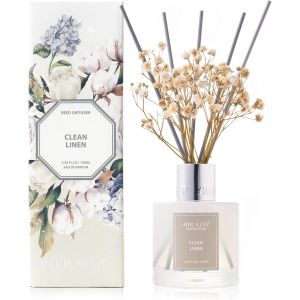 ERYI-Diffuseur De Parfum Clean Linen, Diffuseur Parfum Maison Avec 8 Bâtonnets Diffuseur Parfum, Decoration Pour Chambre, Salon, Salle De Bain, Bureau, 100Ml - Neuf