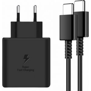 Eryi-Chargeur Rapide Usb C Samsung 45w Avec Câble 5a Adaptateur Secteur Prise Murale De Type C Pour Samsung Galaxy S23/S22/S21 Ultra/S20/S20 +/Note 20/10/9/8/A73/A53/A52/S10/S9 - Neuf