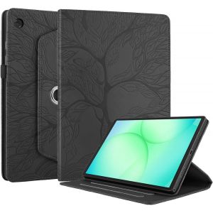 LORANKA-Coque pour Galaxy Tab A11 8.7" 2025 SM-X133 SM-X135 &Eacute;tui Support Rotatif &agrave; 360 Degr&eacute;s PU Cuir Housse de Protection avec Porte-Pencil pour Samsung Galaxy Tab A11 2025 8.7 Pouces Noir - Neuf