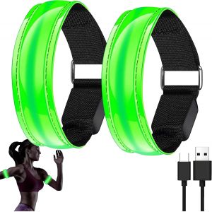 Acdsgd-Brassard Led Rechargeable, R&eacute;fl&eacute;chissant, Ceinture D'avertissement R&eacute;glable Avec 3 Modes D'&eacute;clairage Led De S&eacute;curit&eacute; Pour Course &Agrave; Pied, Cyclisme, Marche, Jogging. - Neuf
