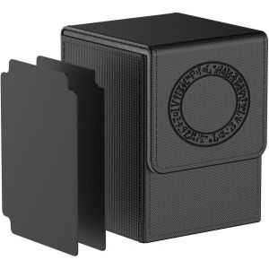 Chenquansarl-Boîte De Rangement Compatible Avec Ygo Tcg Cartes-Peut Contenir Jusqu'à 100+ Cartes-Vec 2 Intercalaires-Pour Le Rangement De Jeux De Cartes(Spellbind-Noir) - Neuf