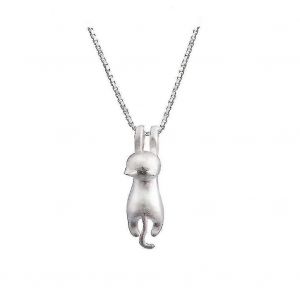 S925 Collier Chat En Argent Sterling Collier Chat Argent Mat Pendentif Clavicule Collier - Neuf