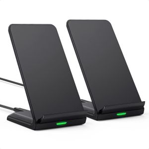 Ongi-Chargeur Sans Fil [Lot De 2],Chargeur Induction Certifié Qi 10 W Max,Wireless Charger Stand,Compatible Avec Samsung Note20/Note20+/Note10/S10,Etc.,Iphone 15/14/13/12 Series,Etc. - Neuf