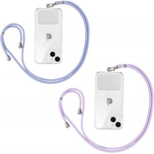 Kal-Universelle Lanières De Téléphone En Bandoulière Avec Patch, Adjustable Réglable Amovible En Nylon Pendentifs Collier De Longe Porte-Clés Cordon Pour Plupart De Téléphones Intelligents - Neuf
