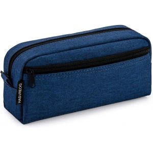 KAL-Grande Trousse &Agrave; Crayons De Grande Capacit&eacute; Pour &Eacute;tudiants, Papeterie, Organiseur De Bureau Avec Fermeture &Eacute;clair Lisse, Trousse &Agrave; Crayons, Trousse &Agrave; Maquillage - Neuf