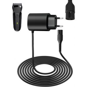 12v 0.4a Chargeur Tondeuse Pour Braun Rasoir &Eacute;lectrique S&eacute;rie 9 8 7 6 5 3 1 Remplacement Cordon D'alimentation C&acirc;ble De Charge Pour &Eacute;pilateur Silk-&Eacute;pil 9 7 5 Power Charger C&acirc;ble For Rasoir - Neuf