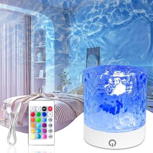 Aurore Projecteur Ciel Etoile,Lampe Ocean,Projecteur Vague Ocean,Led 16 Couleurs Lampe Effet Eau,Avec T&eacute;l&eacute;commande,Projecteur Aurore Bor&eacute;ale,Lampe Galaxie,Pour Projecteur De Plafon[VEI9271951] - Neuf