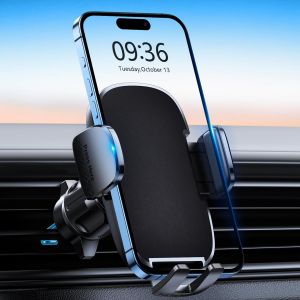 Support Telephone Voiture, Crochet Métallique Amélioré Grille Aération Porte Téléphone Voiture Avec Bouton De Libération, Rotation 360° Compatible Avec Iphone, Galaxy Et Smartphones 4-7 - Neuf