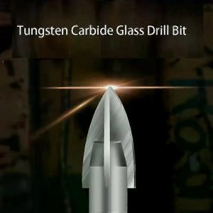7Pcs Verre Croix Lance T&ecirc;te Forets Carbure de Tungst&egrave;ne Verre Forage Bit Set Tuile Marbre Miroir Perceuse Mur Bouteille Outil De Coupe Outil - Neuf