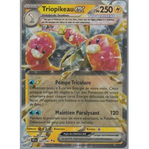 Carte Pok&eacute;mon - Triopikeau Ex - 060/162 - Ultra-Rare T&eacute;racristal - Ev5 Forces Temporelles Sous Sleeve - Choupine50 - Neuf
