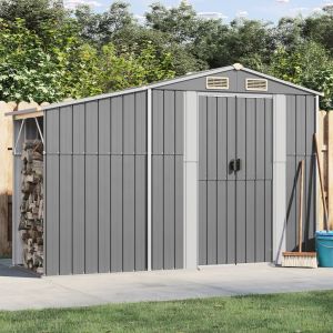 Prolenta Premium - Abri De Jardin Gris 277x93x179 Cm Acier Galvanis&eacute; - Neuf