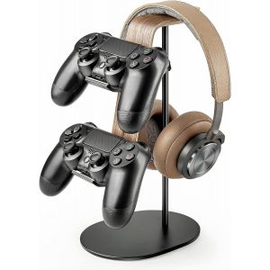 Support de Manette et de Casque, en Aluminium et Bois, pour PS5, PS4, Xbox One, Nintendo Switch, Accessoires de Jeu de Bureau universels - Neuf