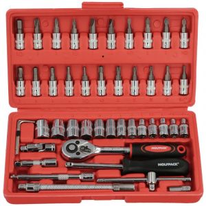 Juego De Llaves De Vaso Y Puntas 1/4' 46 Piezas - Neuf