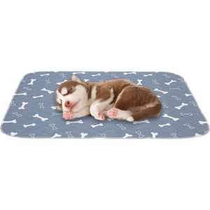 Lot De 2 Tapis D'apprentissage Pour Chiens Et Chiots, Lavables, R&eacute;utilisables, Ultra-Absorbants, Anti-Fuites Et Antid&eacute;rapants, Pour Chats Et Chiens - Petit - Gris - Lot De 2 - Neuf