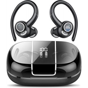 MEVRONISSHOP-Casasan &Eacute;couteurs Sport Bluetooth 5.3, Casque avec Contr&ocirc;le Tactile et CVC8.0 Anti-Bruit, &Eacute;tanche IP7 pour Running/Gym/iOS/Android - Neuf