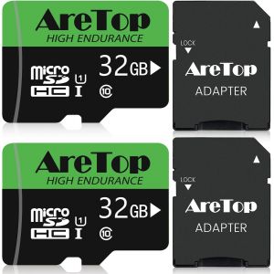 Aretop 2 Pack 32gb Micro Sd Memory Card With 2 Microsdhc Uhs-I Adapters Class 10 U1 C10 Full Hd Micro Sd Video Recording For Camera, Smartphone, Drone, Dash Cam-Marque G&eacute;n&eacute;rale - Neuf