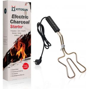 Ulteronixshop-Kitosun Allume &eacute;lectrique pour Charbon et Briquettes - Allumage Simple et Rapide des Barbecue Briquettes - Pas d'&eacute;tincelles ni de Flammes - &Eacute;l&eacute;ments de Bobine en Acier Inoxydable 304 (7 - Neuf