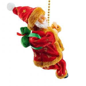 Poupée grimpante Père Noël à thème de Noël, jouet à échelle électrique facile à assembler pendant la fête de Noël - Neuf