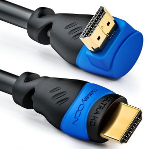 ERYI-10M Câble Hdmi Coudé (Angle 270°) - Uhd 4K 1080P 2160P Earc - Pour Tv, Barre De Son, Moniteur, Pc, Ordinateur Portable, Projecteur, Ps5, Xbox - Noir - Neuf