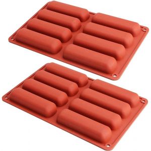 Kal-2 Pièces Moule Forme Gâteau,Moule En Silicone À Biscuits Rectangulaire,Pour Pain, Barre De Chocolat/Granola - Neuf