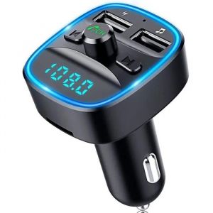 Transmetteur Fm Bluetooth - 123 - Adaptateur Radio - Chargeur Allume-Cigare - Bluetooth 5.0 - Mains Libres - Neuf