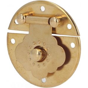 Moraillon en Bronze Antique avec charni&egrave;res, loquets de Meuble d&eacute;coratifs Vintage avec 18 vis Fermoir &agrave; Cadenas en cuivre pour bo&icirc;te &agrave; Bijoux en Bois, Coffre au tr&eacute;sor(Or) - Neuf