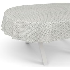 Ulteronixshop-Nappe En Toile Cir&eacute;e Lavable, Pour Table De Jardin, Ronde, Ovale Ou Rectangulaire, Ovale, Bord Coup&eacute;, Gris Italien, 240 X 140 Cm - Neuf
