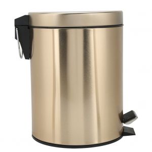 HJLIAN Poubelle a pedale en acier inoxydable avec couvercle pour salle de bain et cuisine, capacite de 5 L - Neuf