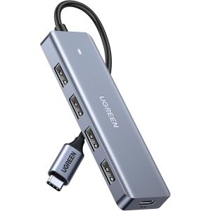 SUBZONAL-Hub USB C vers 4 Data Ports Type A 5Gbps Adaptateur Multiport USB Compatible avec MacBook iPad Pro Air Mac Mini M4 Surface iPhone 17 Pro Max Air 16 15 Série Galaxy S25 S24 Ultra (15cm) - Neuf