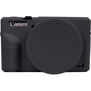 &Eacute;tui de protection en silicone souple pour appareil photo Canon G7 X Mark III,G7X3 avec couvercle d'objectif amovible pour appareil photo reflex num&eacute;rique Canon Powershot G7X Mark III - Neuf