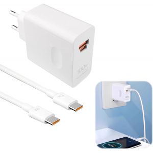 Jgd-100w Supercharge Chargeur Rapide Usb C Pour 200 Pro+400 Magic 7 Pro 7 Lite 6 Lite 90 X6b X8b Pad X8a 9 Supercharge Chargeur C&acirc;ble Usb C 6a 1m Compatible - Neuf