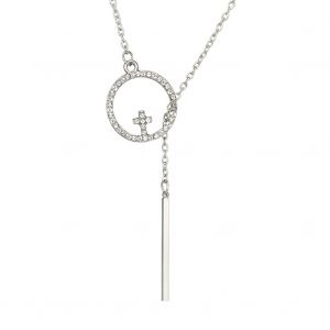 Collier Chaine De Clavicule Pour Femme Avec Pendentif En Alliage Et Strass, Style Occidental - Neuf