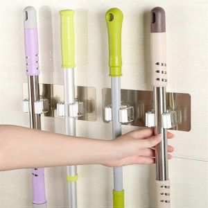 Carrelage mural Collant Vadrouille Organisateur Support Rack Brosse en plastique Swabber Swob Poignée Saisir Attraper Tenir - Neuf
