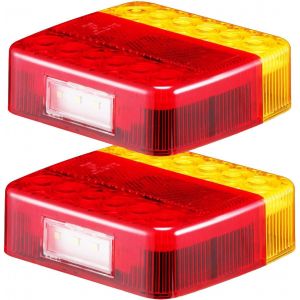YUJTG-2x Feux Remorque Led 12/24V 5Fonctions Feu Arrière pour Remorque Etanche ECE R10 EMC - Neuf