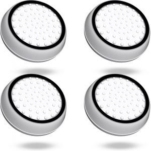 4X Capuchons Thumbstick - Accessoires de Grip pour Manettes - Am&eacute;lioration de la Pr&eacute;cision et du Contr&ocirc;le - Compatible avec PS5 et PS4 (4 pi&egrave;ces Blanc) - Neuf