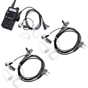 Oreillette Talkie Walkie,2 Pcs Oreillette Talkie Walkie 2 Broches Casque &eacute;co, 2 Broches Oreillette Radio (150CM) Compatible avec La Radio Bidirectionnelle Kenwood UV5R 888S RT24 RT27 HESENATE - Neuf