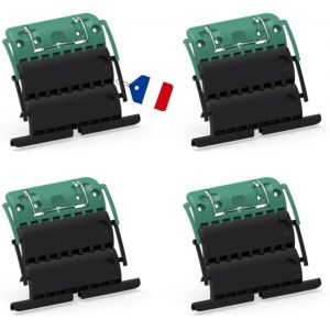 JEXNOVASHOP-Ensemble de 4 attaches verrou ZF Clicksur H875E pour tablier de volet roulant - Fixation s&eacute;curis&eacute;e pour volets roulants - Verrou automatique 2 maillons - Attache clipsable de s&eacute;curit&eacute; ant - Neuf