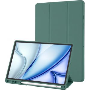 LORANKA-Samsung Galaxy Tab A8 10,5 pouces 2021 Housse de protection pour tablette (SM-X205/SM-X200), Housse r&eacute;tro en TPU flexible avec support triple pli, Veille/r&eacute;veil automatique, (Vert pin) - Neuf