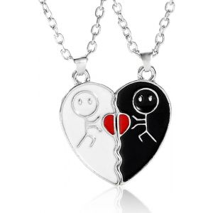 Kal-2pc Collier D'amitié, Amitié Pendentif Collier, Meilleurs Amis Collier Bff, Collier Bff Femmes Collier Amitié Pour Collier Amitié Bff Collier D'amitié Pour Filles Cadeaux De Bijoux Pour Filles - Neuf